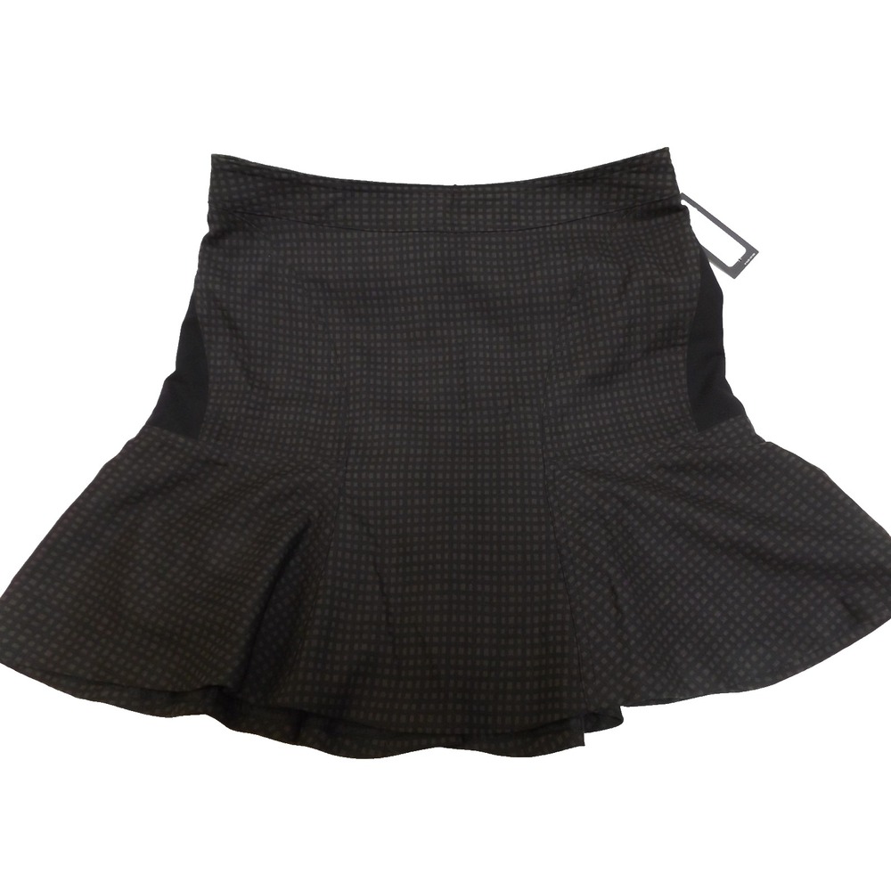 New - Size 10 - WORTHINGTON Black/brown Skirt, Flare Flippy Design, lined  & Zip